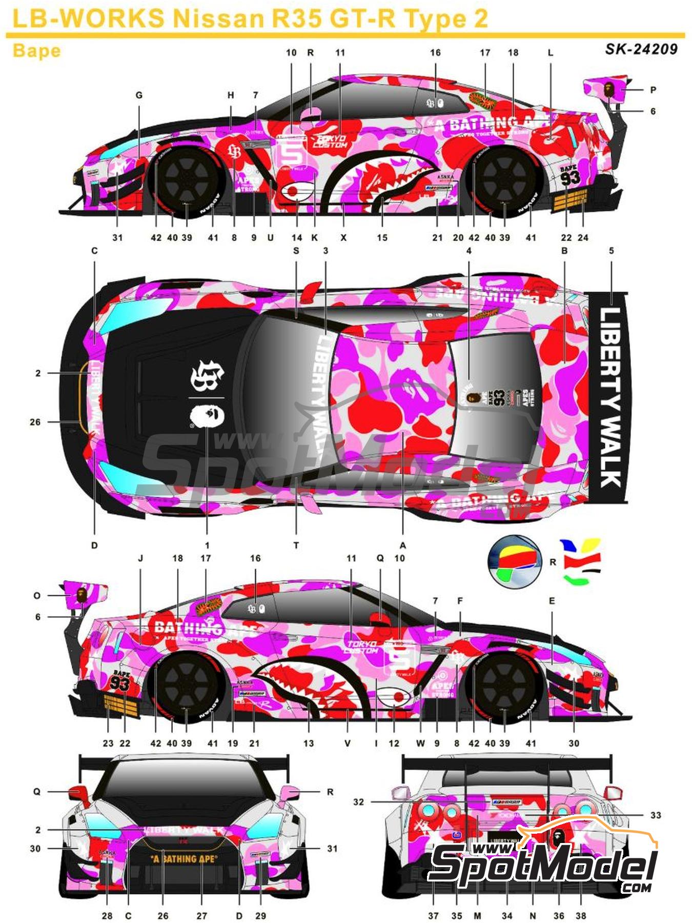 SK Decals SK-24209: Marking / livery 1/24 scale - Liberty Walk LB SK Decals SK-24209: Marking / livery 1/24 scale - Liberty Walk LB